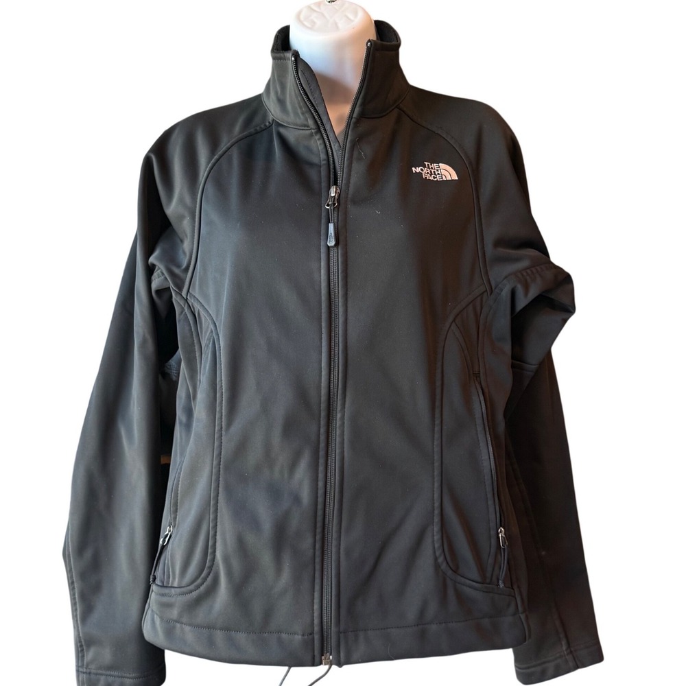 The North Face Windstopper Soft Shell Jacket Black Full Zip Women's Size Medium